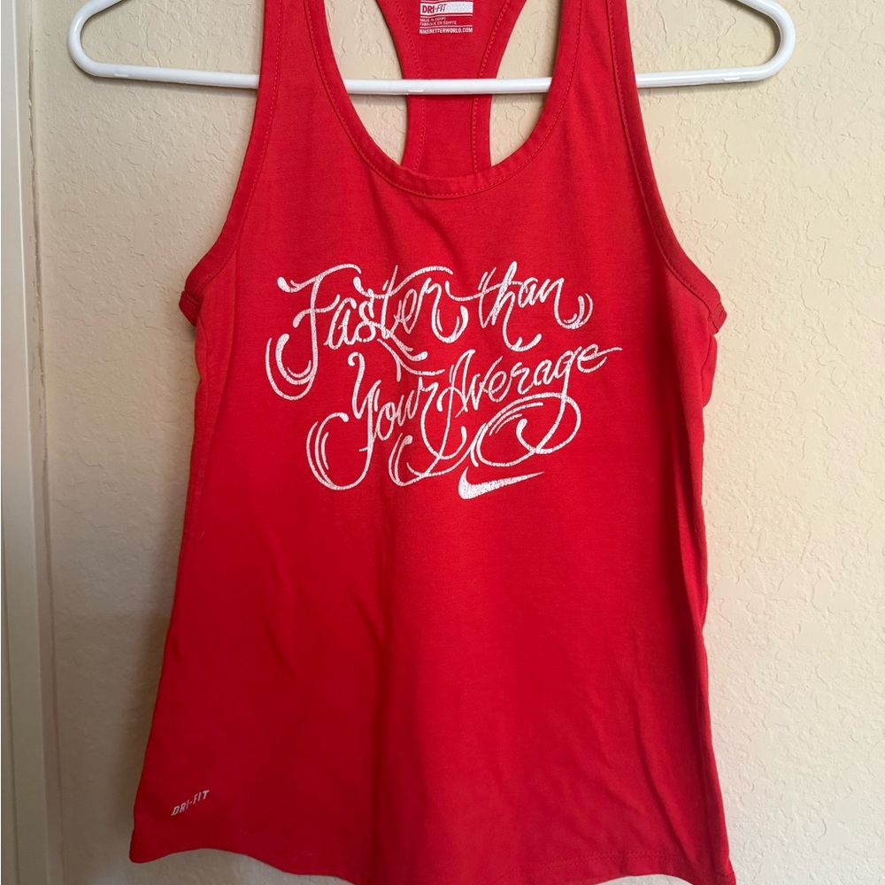 Nike Women's running Red Graphic Tank Top